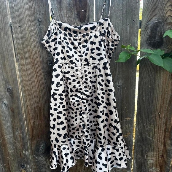 Princess Polly‎ Cheetah Wrap Sundress Size US 8 Bodycon Mini Dress - Picture 5 of 8